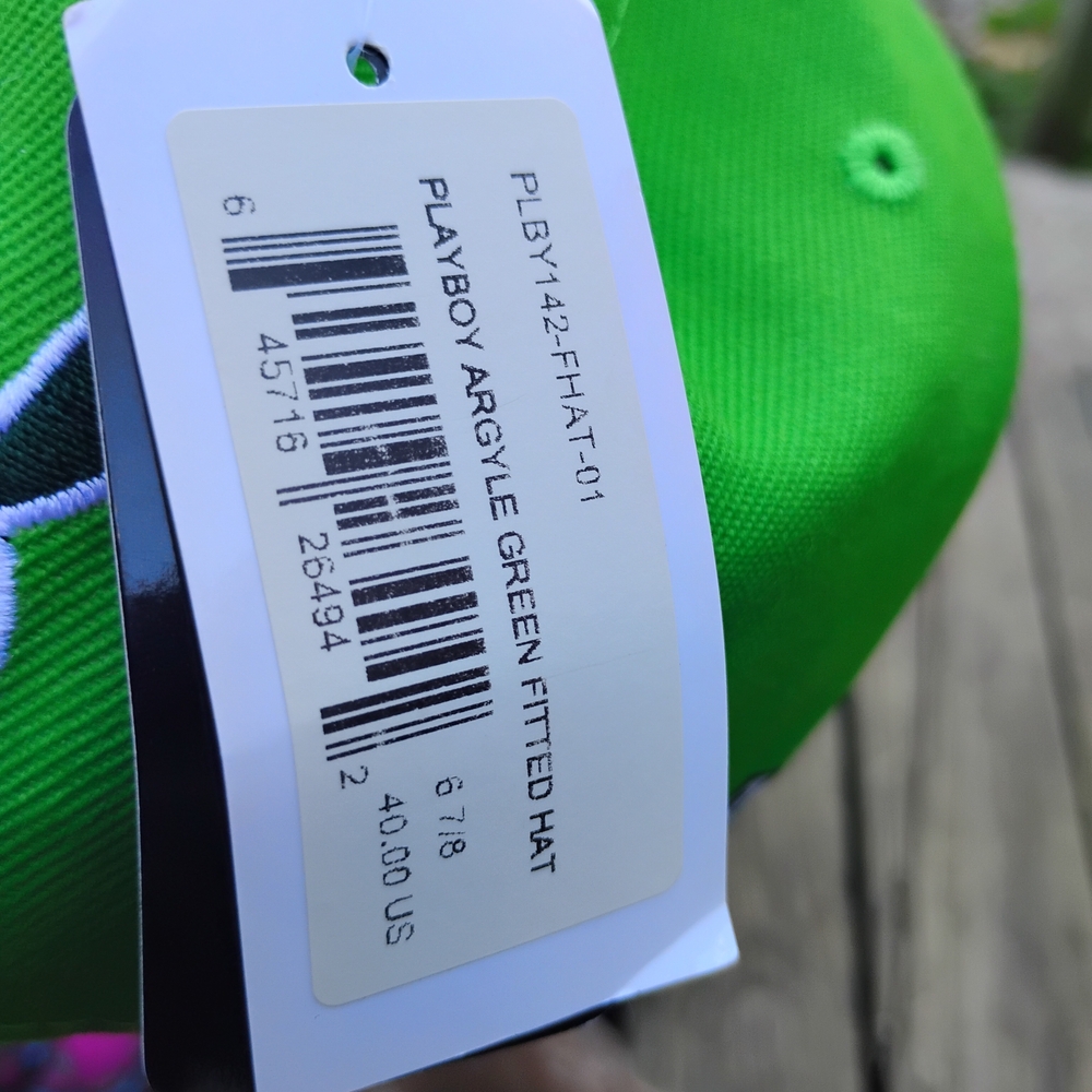 PLAYBOY Vibrant Green and Navy Cap - Picture 5 of 5